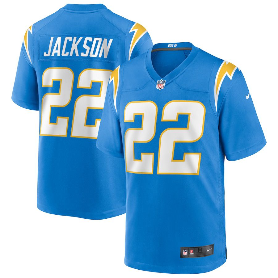 Men Los Angeles Chargers #22 Justin Jackson Nike Powder Blue Game NFL Jersey